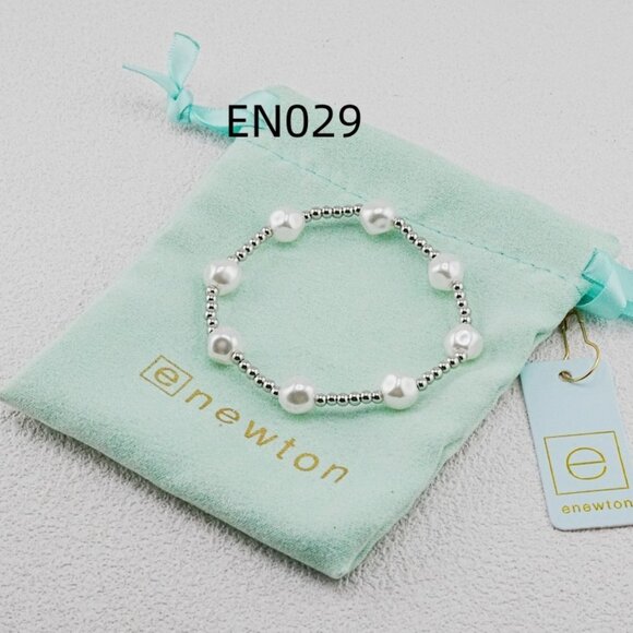 Enewton Platinum Bead & Pearl Bracelet